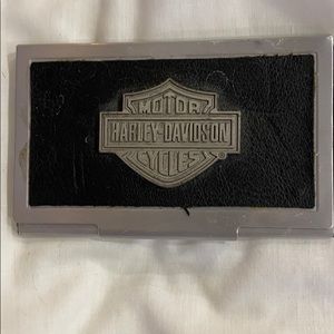 Harley Davidson business card holder dented